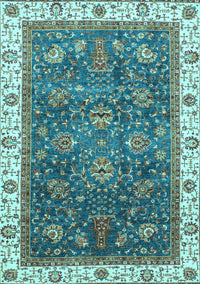 Abstract Light Blue Modern Rug, abs3242lblu