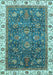 Abstract Light Blue Modern Rug, abs3242lblu