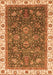 Machine Washable Abstract Orange Modern Area Rugs, wshabs3242org