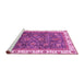 Sideview of Machine Washable Abstract Pink Modern Rug, wshabs3242pnk