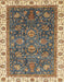 Abstract Brownish Green Modern Rug, abs3242