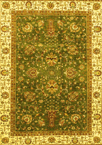 Abstract Yellow Modern Rug, abs3242yw