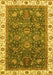 Abstract Yellow Modern Rug, abs3242yw