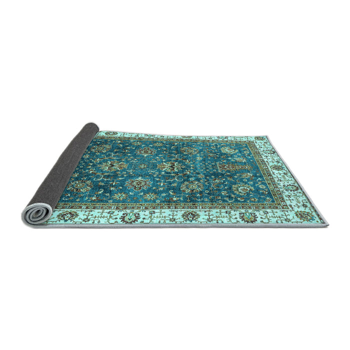 Sideview of Abstract Light Blue Modern Rug, abs3242lblu