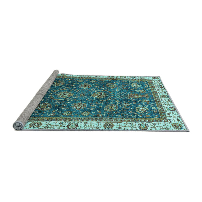 Sideview of Machine Washable Abstract Light Blue Modern Rug, wshabs3242lblu