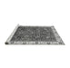 Sideview of Machine Washable Abstract Gray Modern Rug, wshabs3242gry