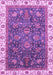 Machine Washable Abstract Purple Modern Area Rugs, wshabs3242pur