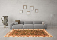 Machine Washable Abstract Orange Modern Rug, wshabs3242org