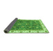 Sideview of Abstract Green Modern Rug, abs3242grn