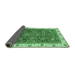 Sideview of Abstract Emerald Green Modern Rug, abs3242emgrn