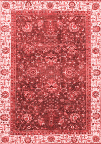 Abstract Red Modern Rug, abs3242red