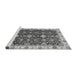 Sideview of Machine Washable Oriental Gray Traditional Rug, wshabs3243gry