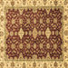 Square Machine Washable Oriental Brown Traditional Rug, wshabs3243brn