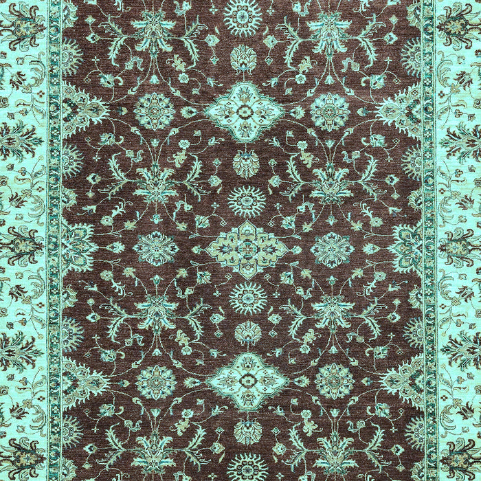 Machine Washable Oriental Light Blue Traditional Rug, wshabs3243lblu