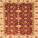 Square Machine Washable Oriental Orange Traditional Area Rugs, wshabs3243org