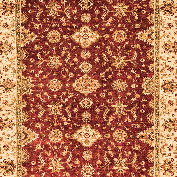Machine Washable Oriental Orange Traditional Area Rugs, wshabs3243org