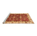 Sideview of Machine Washable Oriental Orange Traditional Area Rugs, wshabs3243org