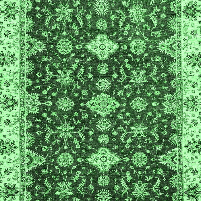 Machine Washable Oriental Emerald Green Traditional Area Rugs, wshabs3243emgrn