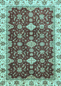 Oriental Light Blue Traditional Rug, abs3243lblu