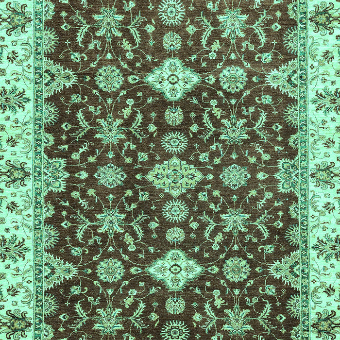 Machine Washable Oriental Turquoise Traditional Area Rugs, wshabs3243turq