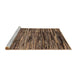 Sideview of Machine Washable Abstract Bakers Brown Rug, wshabs3244