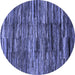 Round Machine Washable Abstract Blue Modern Rug, wshabs3244blu