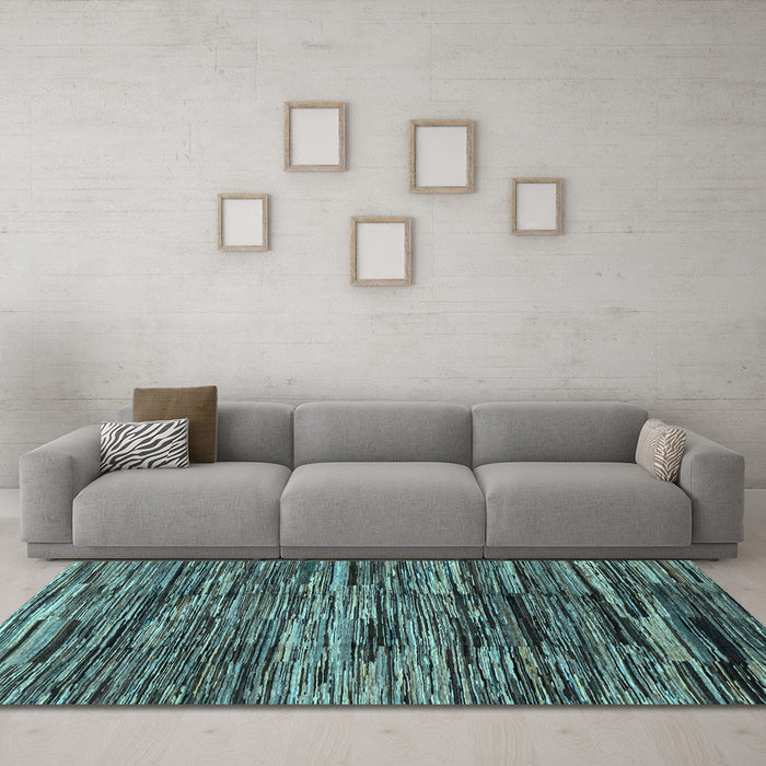 Machine Washable Abstract Light Blue Modern Rug in a Living Room, wshabs3244lblu