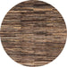 Round Abstract Bakers Brown Modern Rug, abs3244