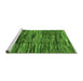 Sideview of Machine Washable Abstract Green Modern Area Rugs, wshabs3244grn