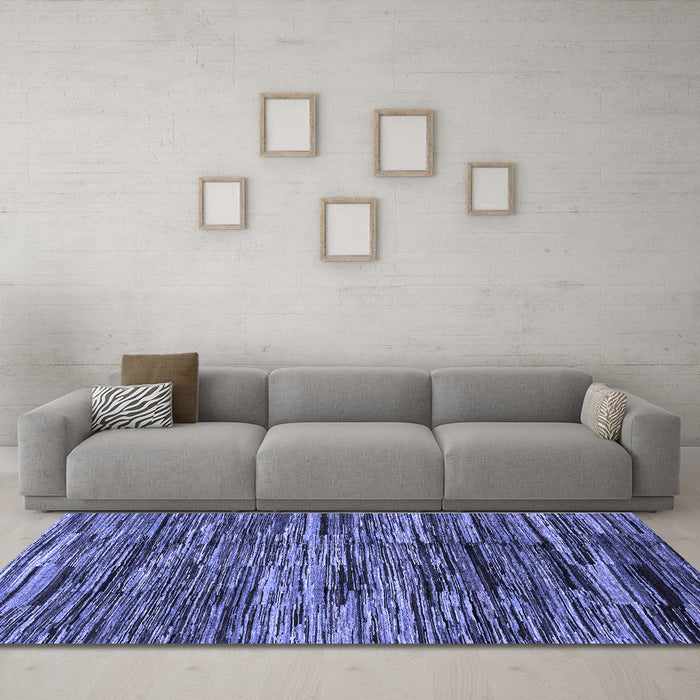 Machine Washable Abstract Blue Modern Rug in a Living Room, wshabs3244blu
