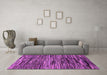 Machine Washable Abstract Purple Modern Area Rugs in a Living Room, wshabs3244pur