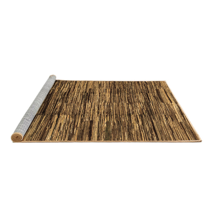 Sideview of Machine Washable Abstract Brown Modern Rug, wshabs3244brn
