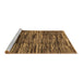 Sideview of Machine Washable Abstract Brown Modern Rug, wshabs3244brn