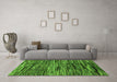 Machine Washable Abstract Green Modern Area Rugs in a Living Room,, wshabs3244grn