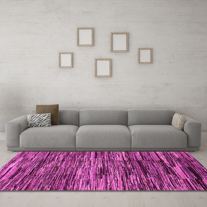 Machine Washable Abstract Pink Modern Rug in a Living Room, wshabs3244pnk