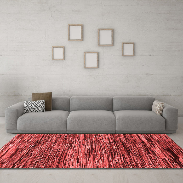 Modern Red Washable Rugs