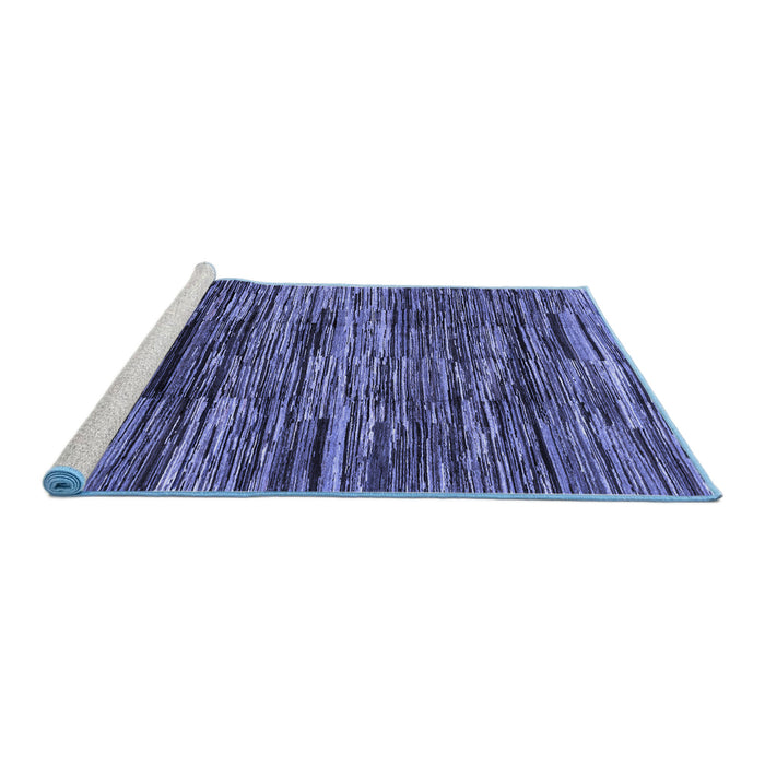 Sideview of Machine Washable Abstract Blue Modern Rug, wshabs3244blu