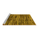 Sideview of Machine Washable Abstract Yellow Modern Rug, wshabs3244yw