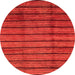 Round Machine Washable Abstract Red Rug, wshabs3245