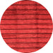 Round Abstract Orange Modern Rug, abs3245org