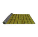 Sideview of Abstract Green Modern Rug, abs3245grn