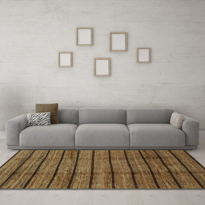Machine Washable Abstract Turquoise Modern Area Rugs in a Living Room,, wshabs3245turq