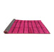 Sideview of Abstract Pink Modern Rug, abs3245pnk