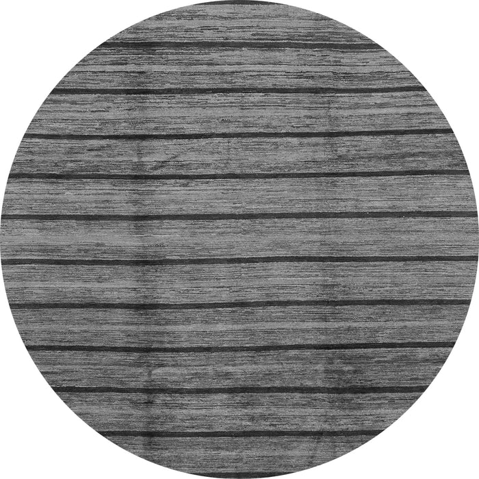 Round Machine Washable Abstract Gray Modern Rug, wshabs3245gry
