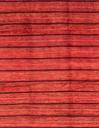 Machine Washable Abstract Red Rug, wshabs3245