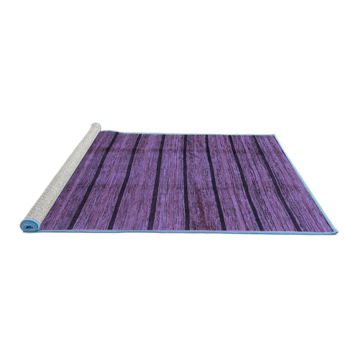 Sideview of Machine Washable Abstract Blue Modern Rug, wshabs3245blu