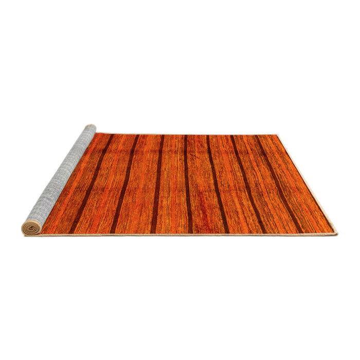 Sideview of Machine Washable Abstract Yellow Modern Rug, wshabs3245yw