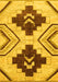 Machine Washable Southwestern Yellow Country Rug, wshabs3246yw