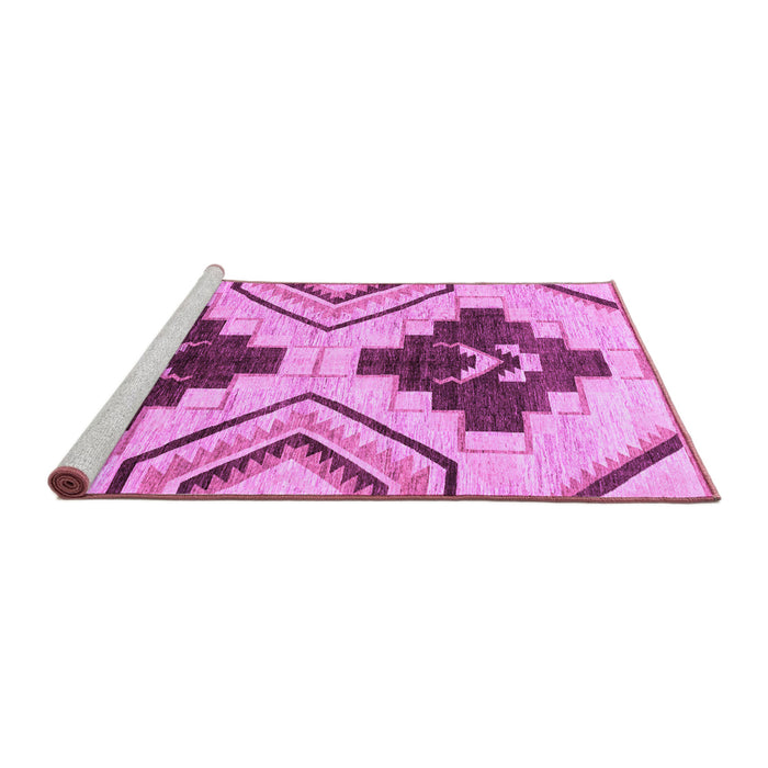 Sideview of Machine Washable Southwestern Purple Country Area Rugs, wshabs3246pur