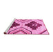 Sideview of Machine Washable Southwestern Pink Country Rug, wshabs3246pnk